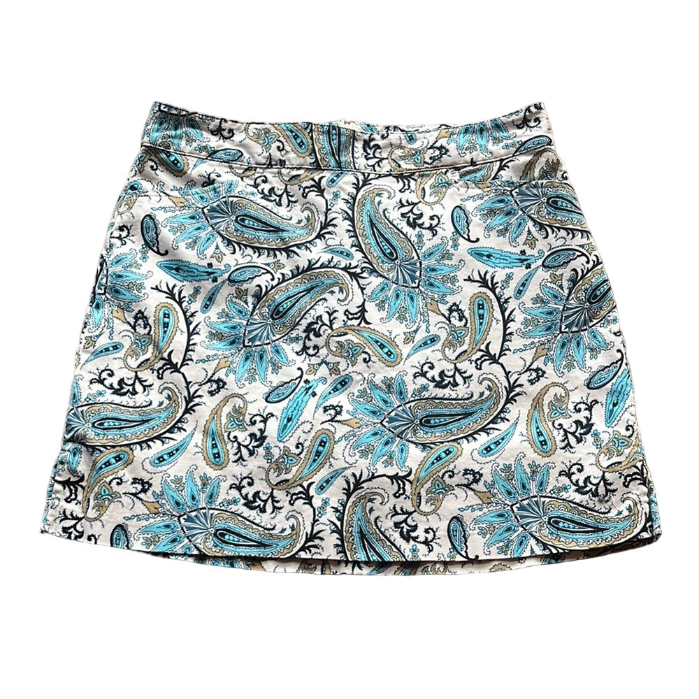 Lady Hagen Paisley Print Women's Skort - Blue and Black - Size 6